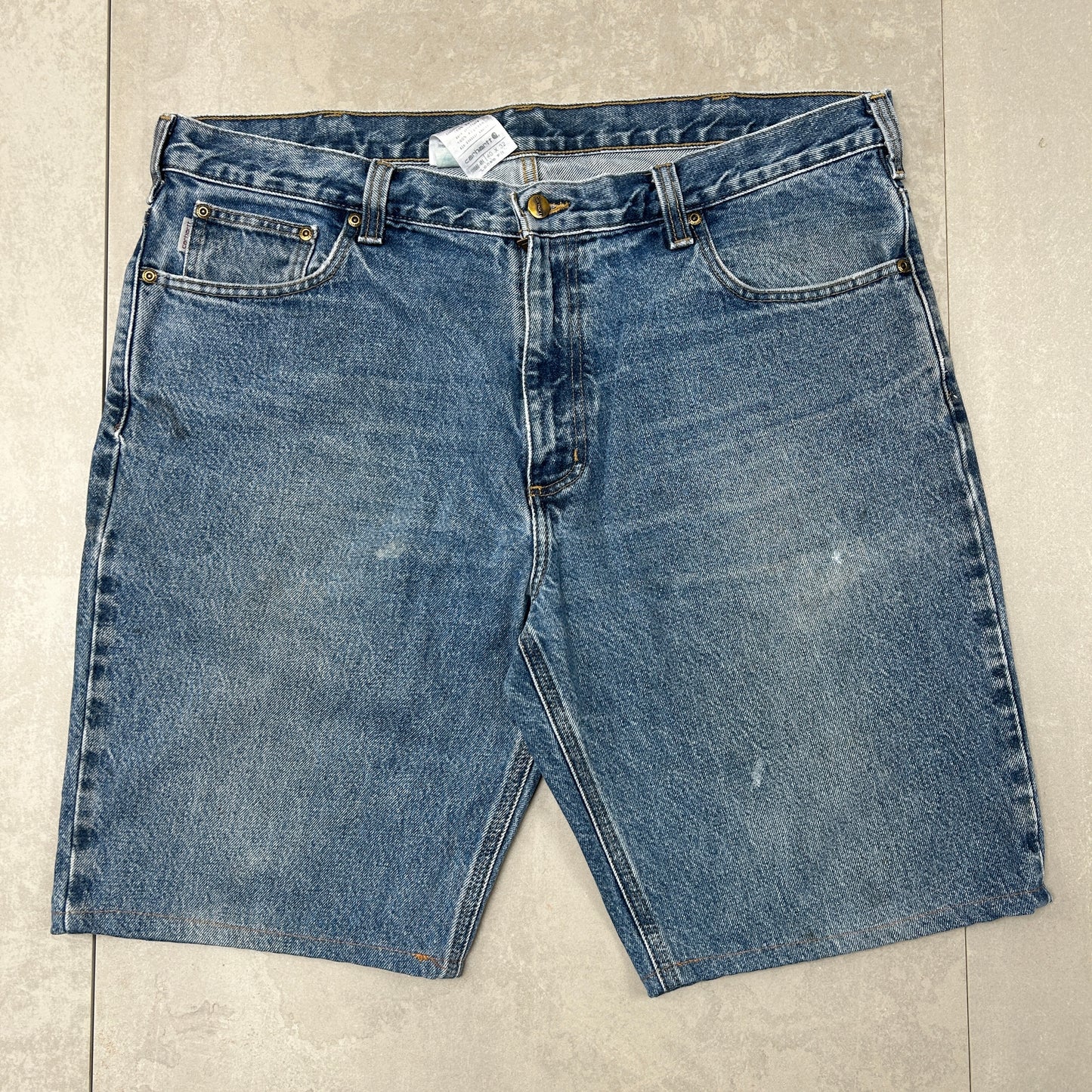 Vintage Carhartt Workwear Baggy Blue Carpenter Shorts - 40