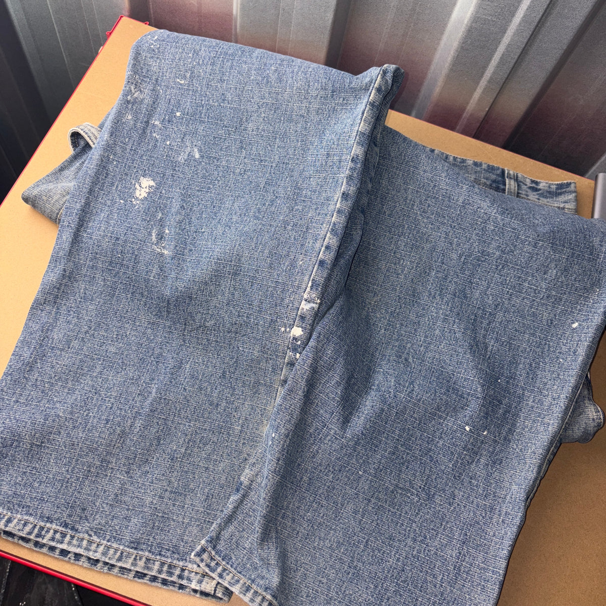 Jay Jays Blue Carpenter Embroidered Hip Hop Y2K Baggy Jeans - 38L