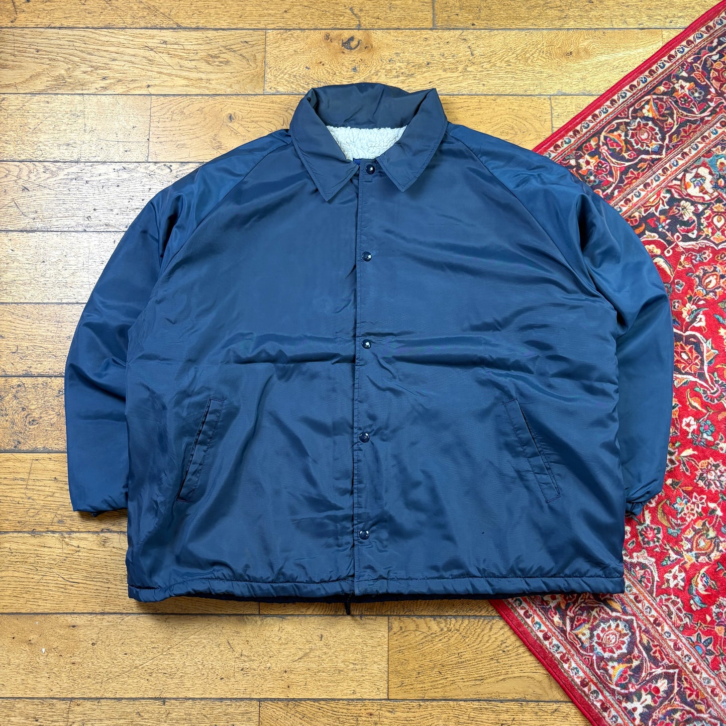 Vintage Grey Nylon Coach Harrington Jacket - 3XL