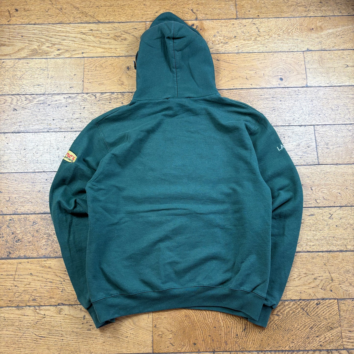 Vintage Champion College Volleyball Green Embroidered Hoodie Sweatshirt - M