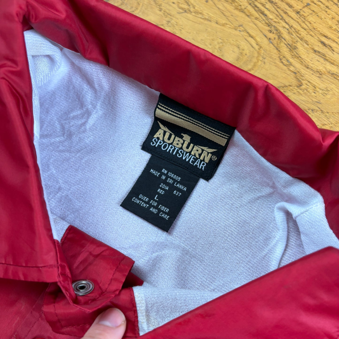 Vintage Red Nylon Coach Harrington Jacket - L