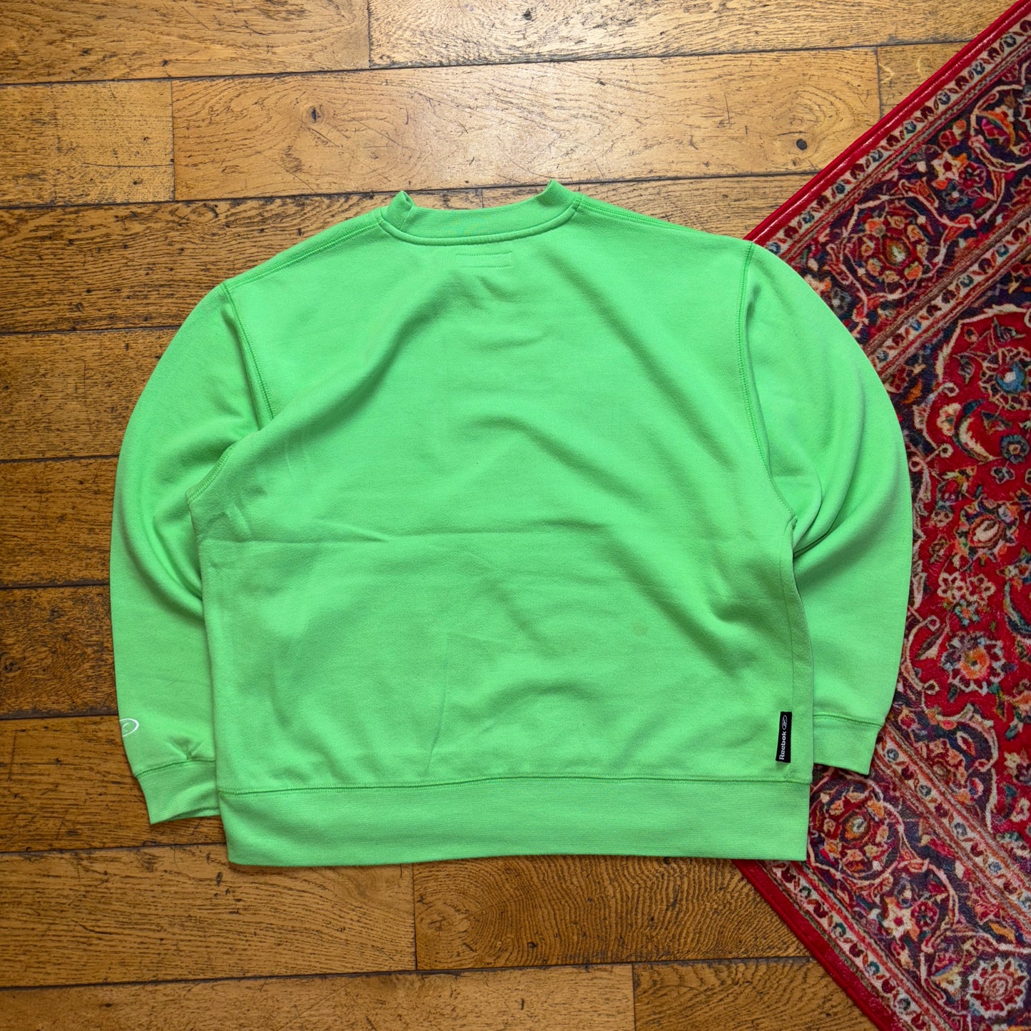 Vintage Reebok Green Embroidered Sweatshirt - M