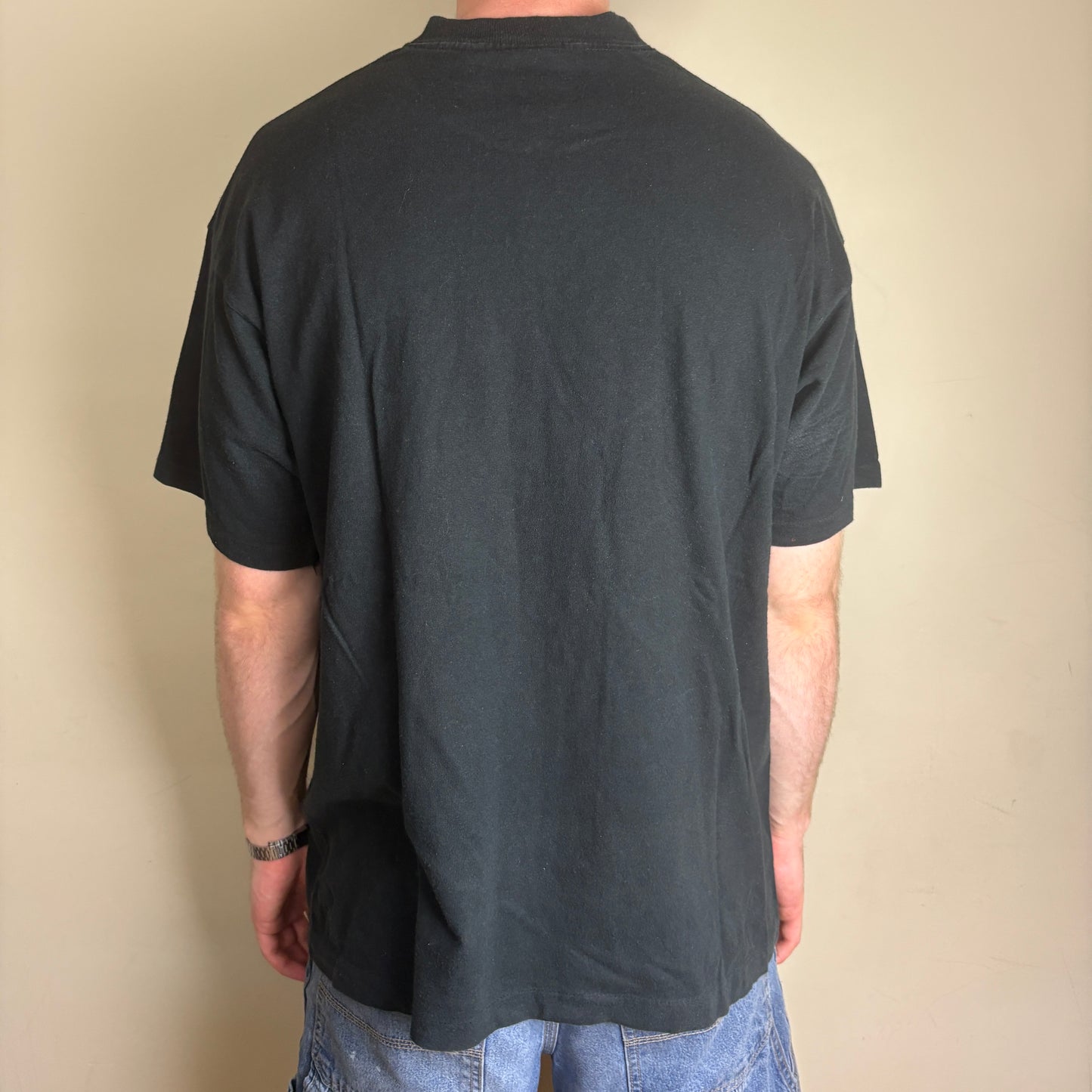 Vintage 1994 NFL Carolina Panthers Black Single Stitch Graphic T-Shirt - L