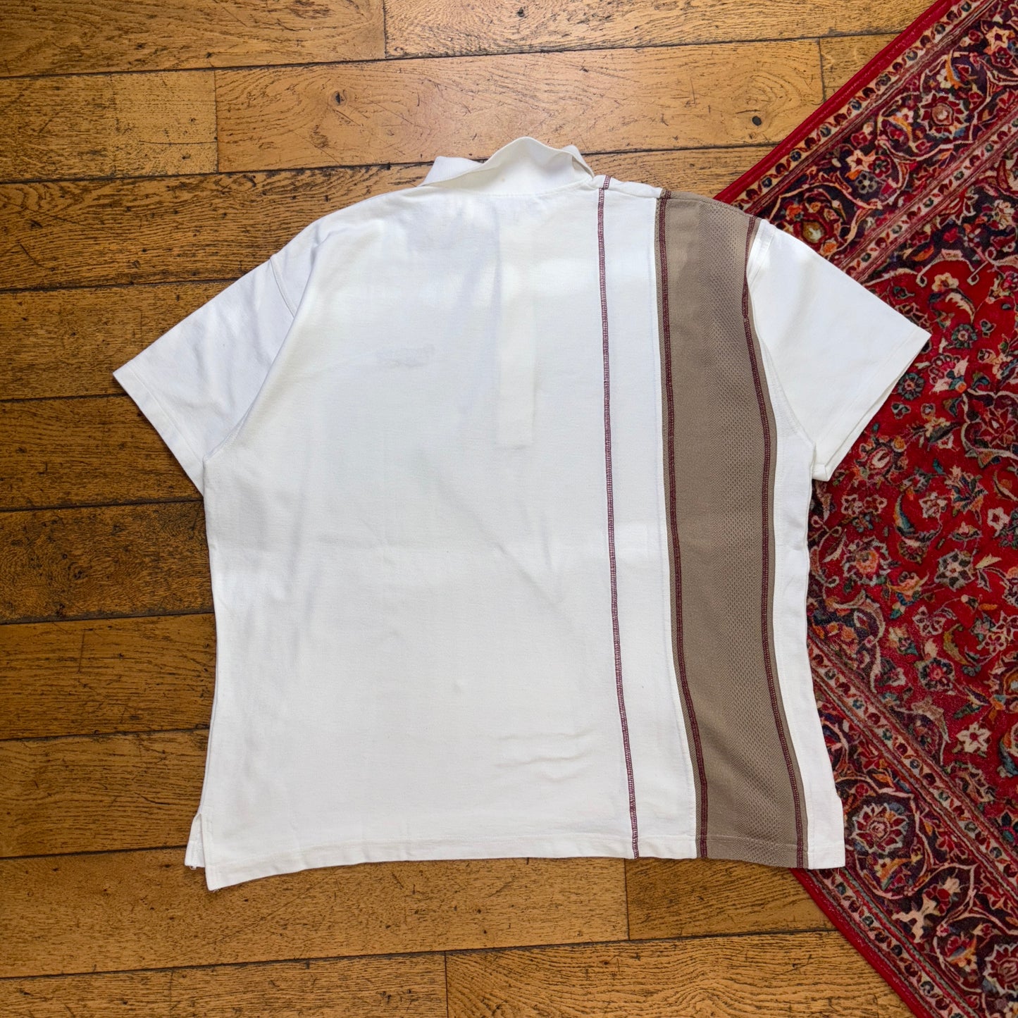 Vintage Reebok White Embroidered Polo Shirt - 2XL