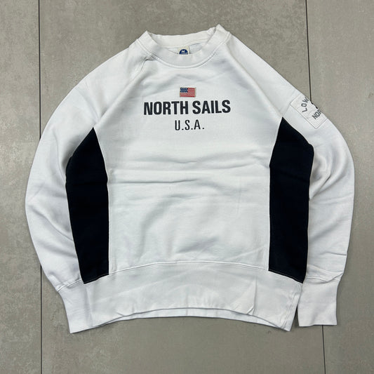 Vintage North Sails USA White Sweatshirt - M