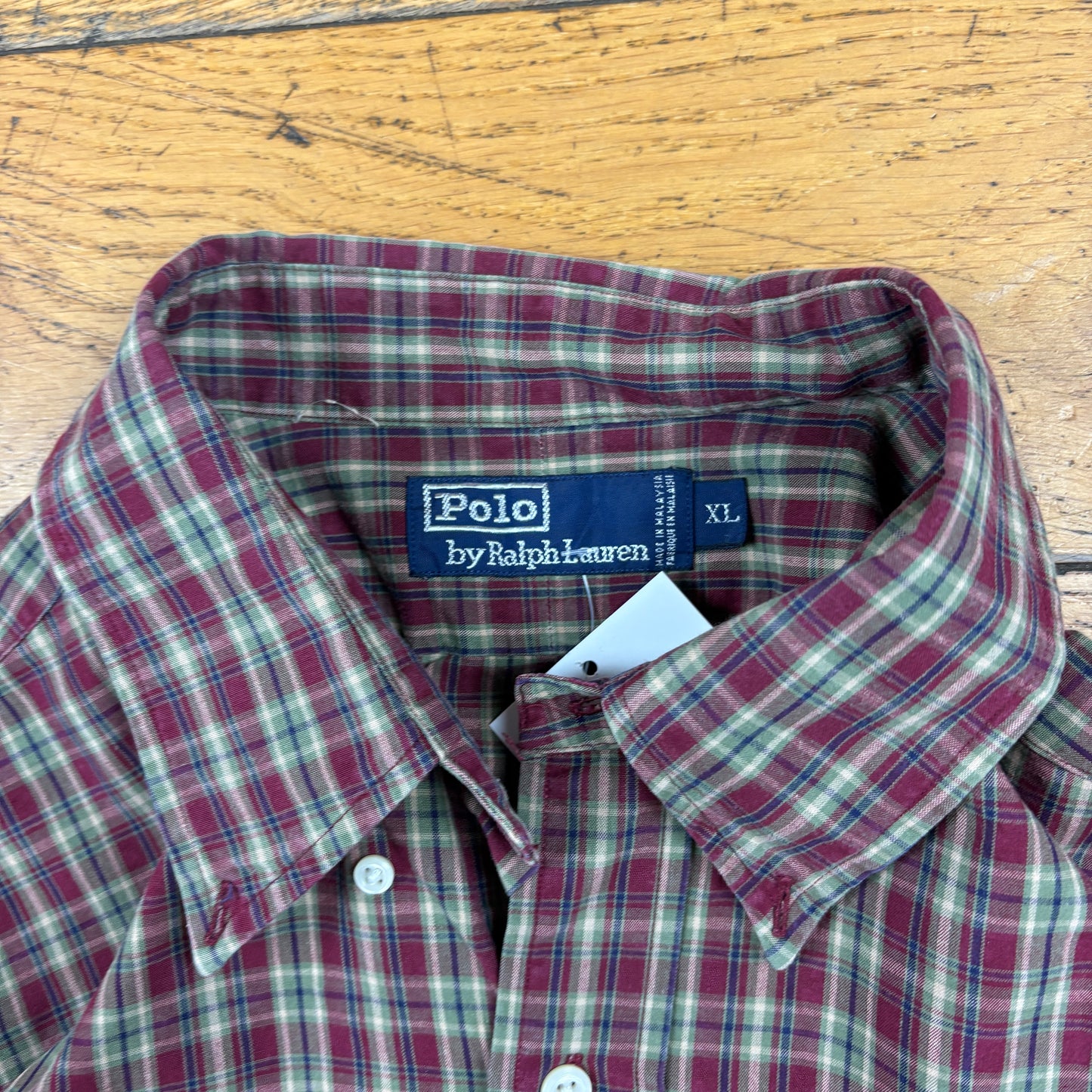 Vintage Ralph Lauren Burgundy Embroidered Shirt - XL