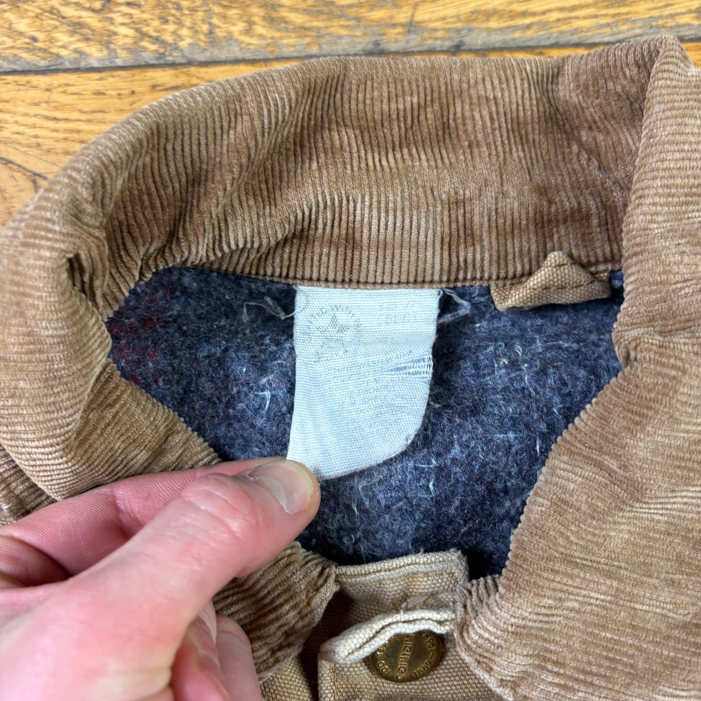 Vintage 1989 Carhartt Brown Michigan Chore Workwear Jacket - XL