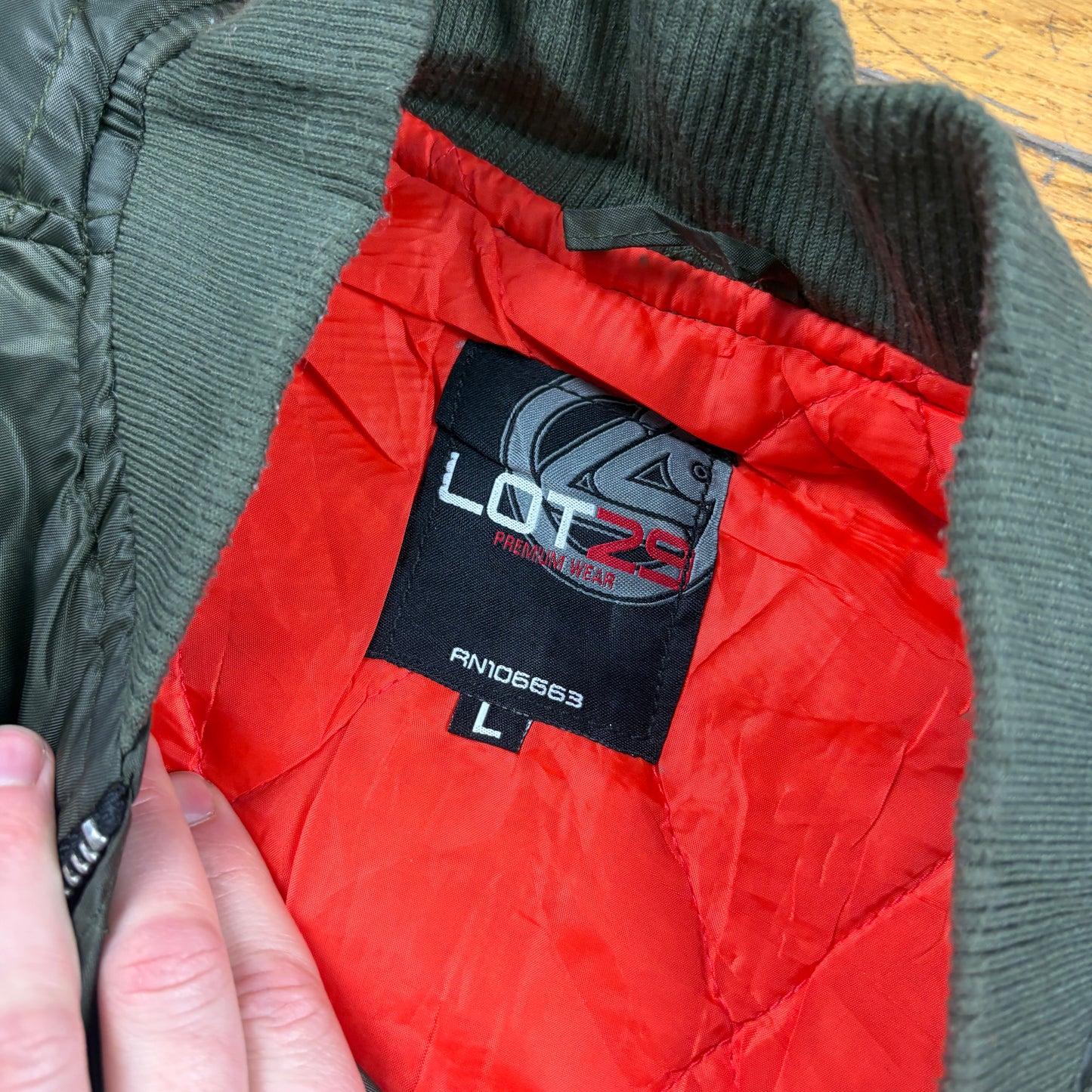 Vintage Lot29 Khaki Green MA-1 Bomber Jacket - L