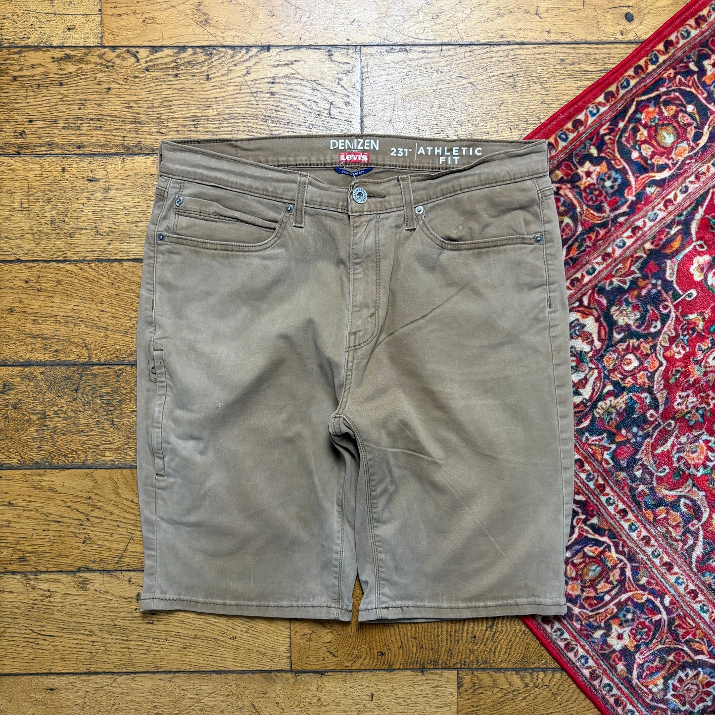 Vintage Levis 231 Brown Denim Shorts - 36