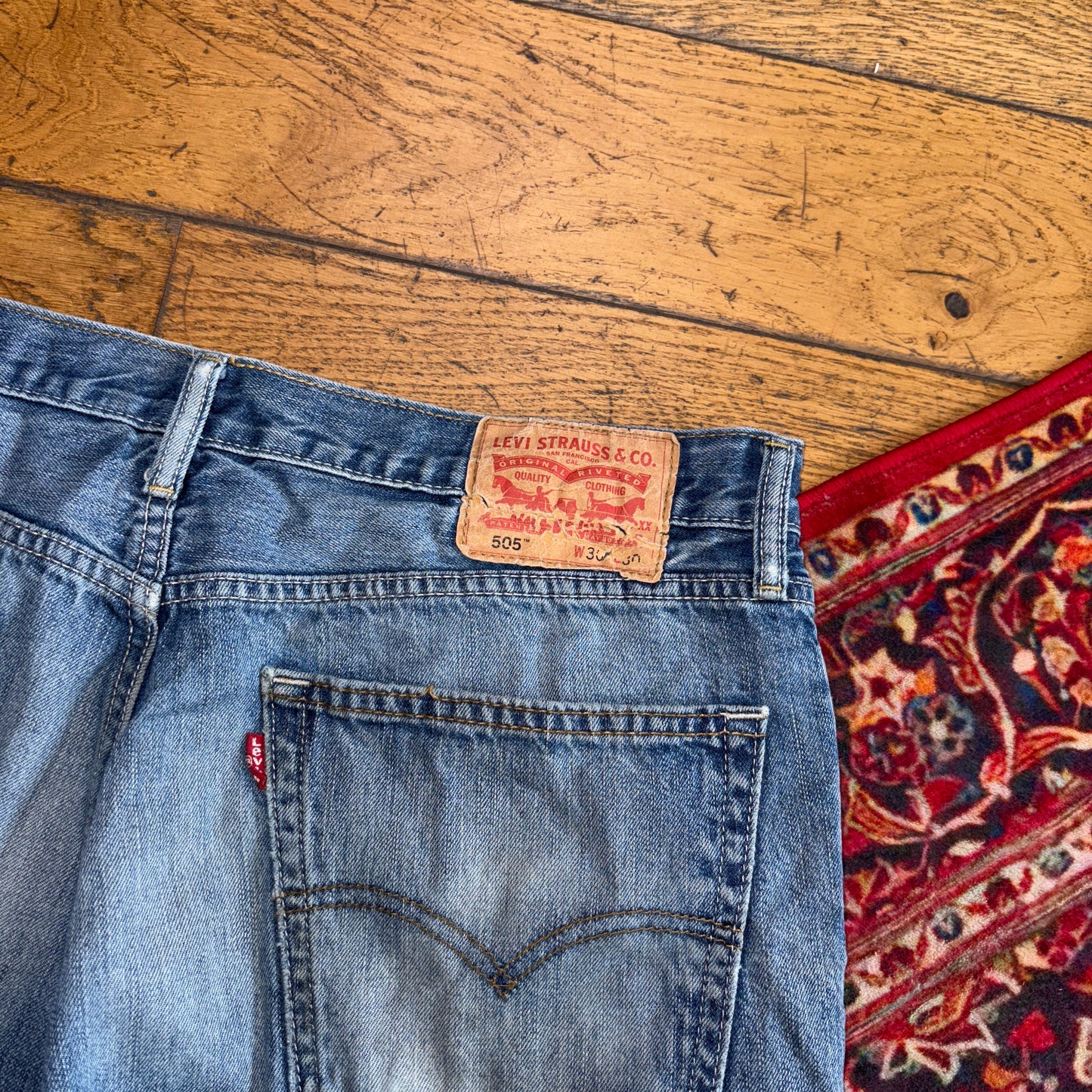 Vintage Levis 505 Blue Denim Shorts - 36