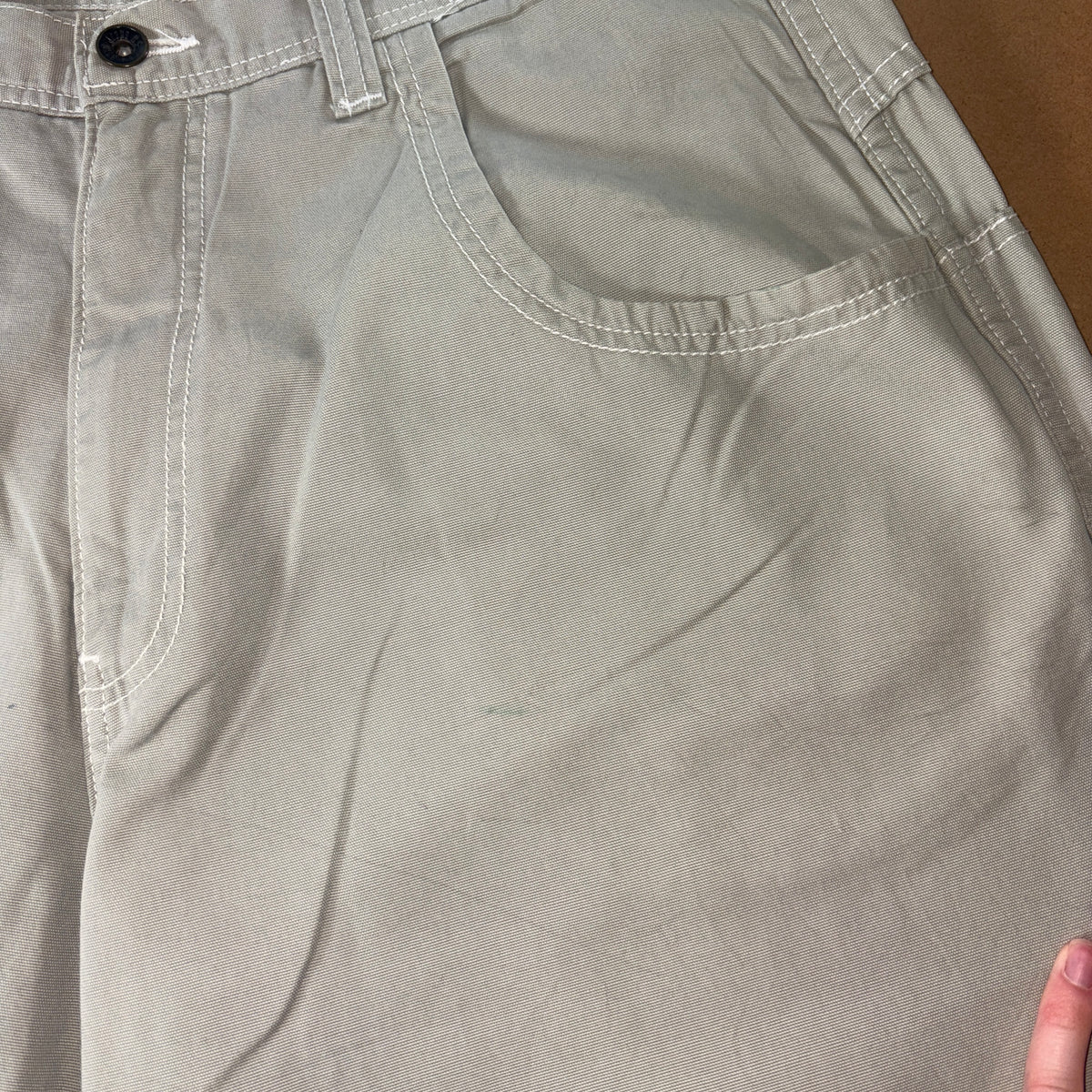 JNCO Cream Chino Baggy Y2K Skate Embroidered Trousers - 36L