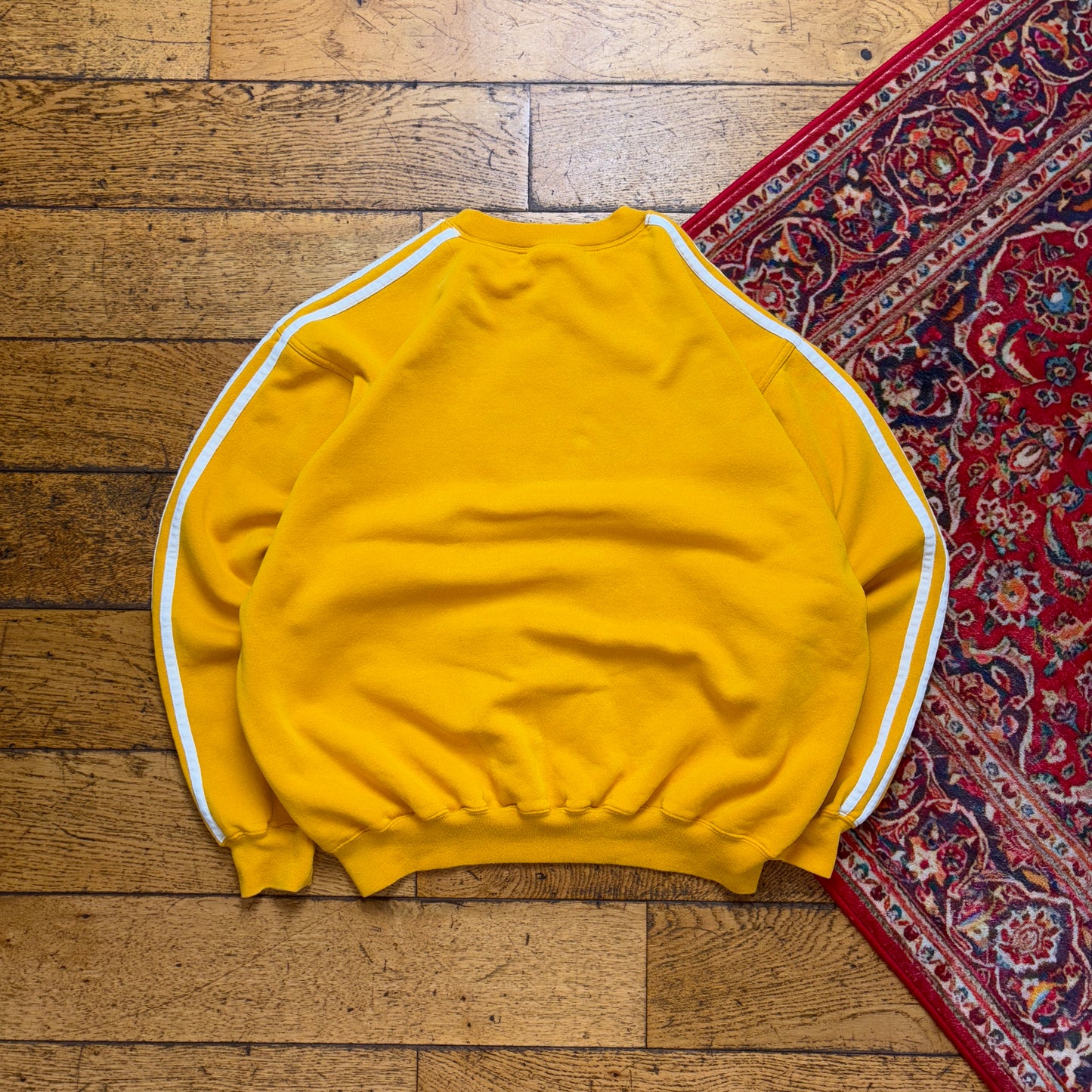 Vintage 90s Adidas Yellow Embroidered Sweatshirt - M
