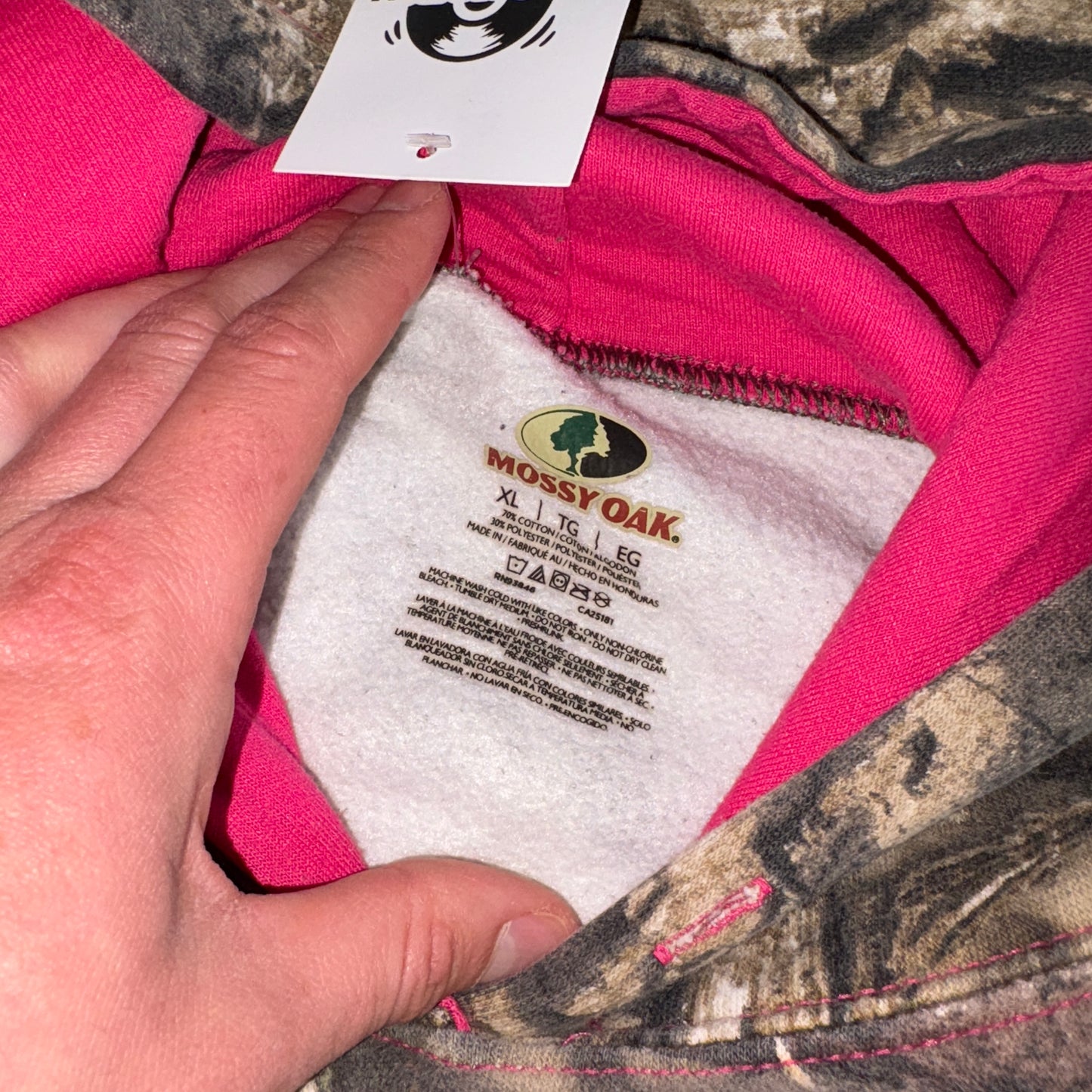 Vintage Realtree Camo Womens Hoodie Green Sweatshirt - XL