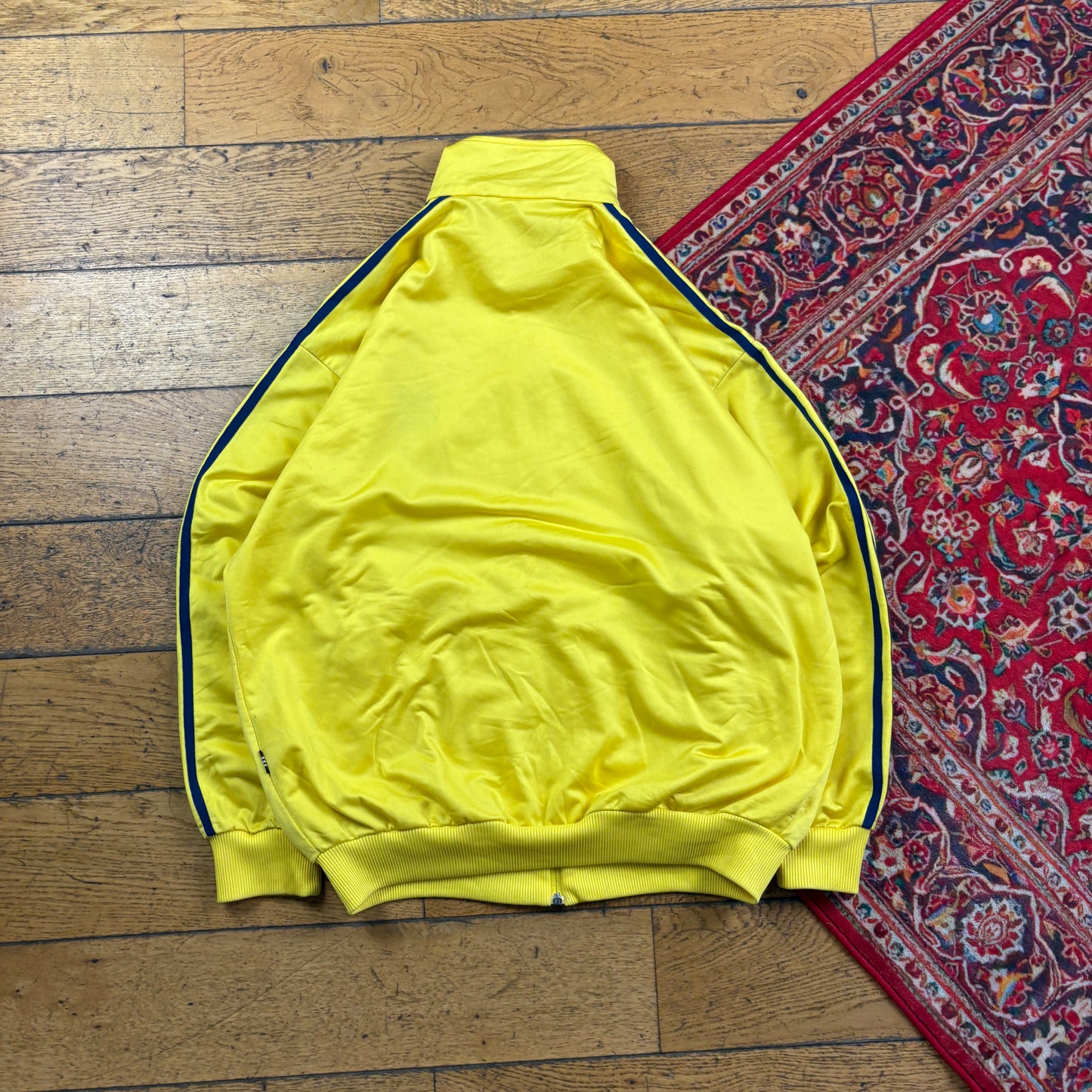 Vintage 90s Adidas Yellow Tracksuit Track Shell Windbreaker Jacket - L
