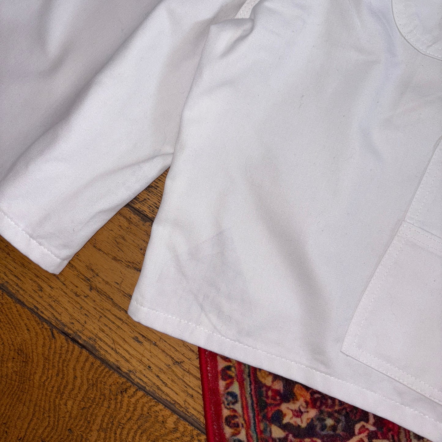 Vintage Dickies Workwear Carpenter White Baggy Shorts - 34