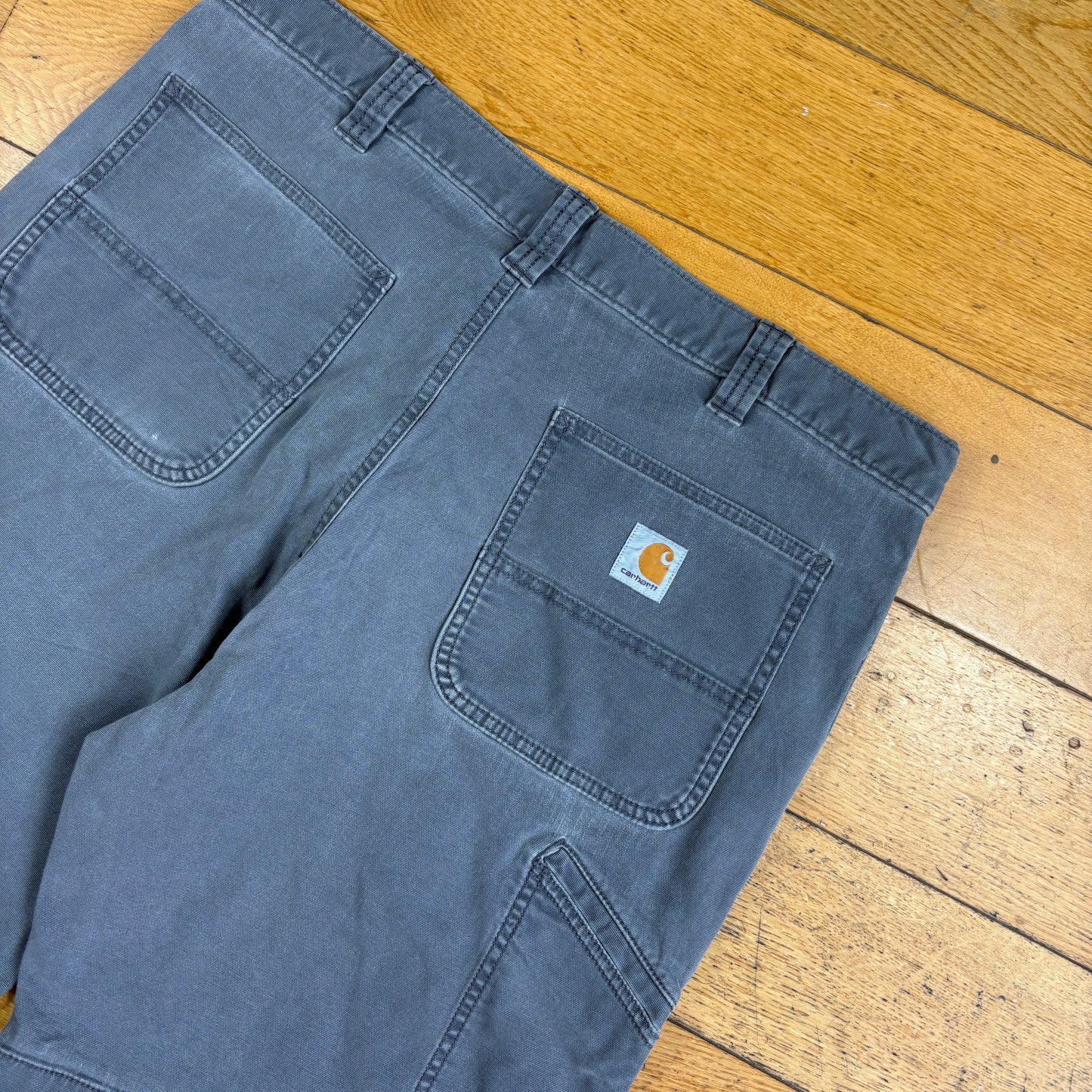 Vintage Carhartt Grey Workwear Baggy Carpenter Shorts -38