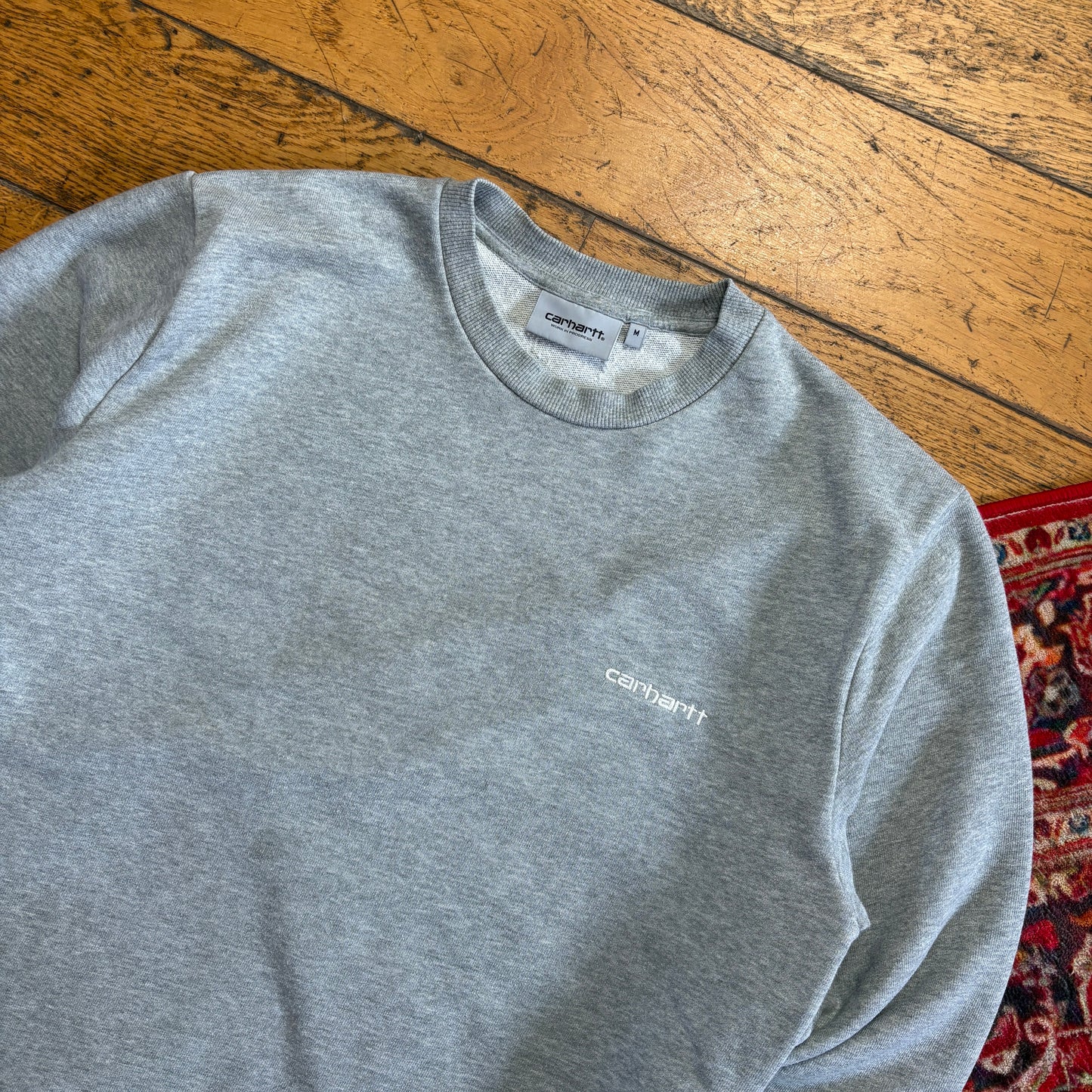 Vintage Carhartt WIP Grey Embroidered Sweatshirt - M