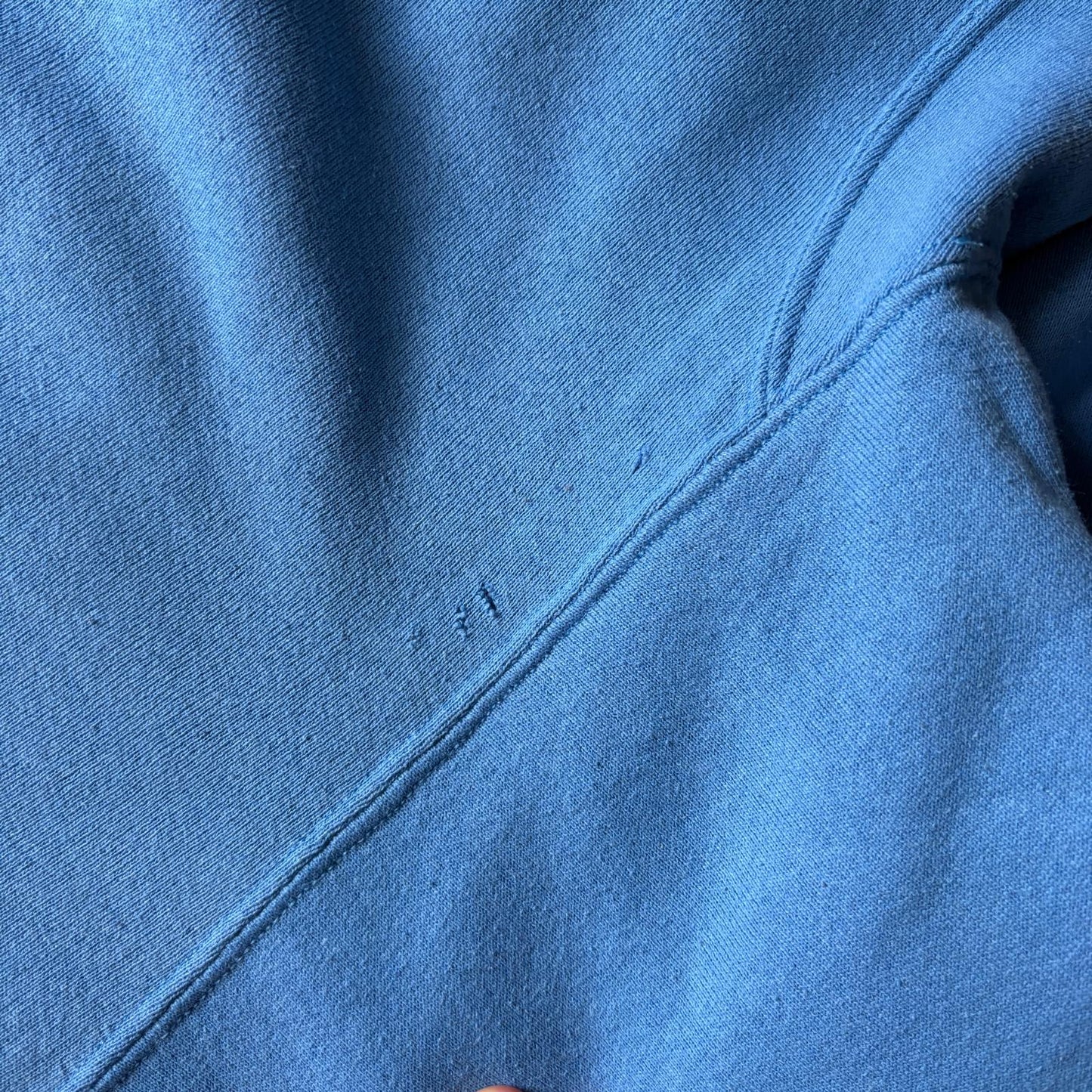 Vintage Russell Athletic Boxy Blue Hoodie Sweatshirt - L