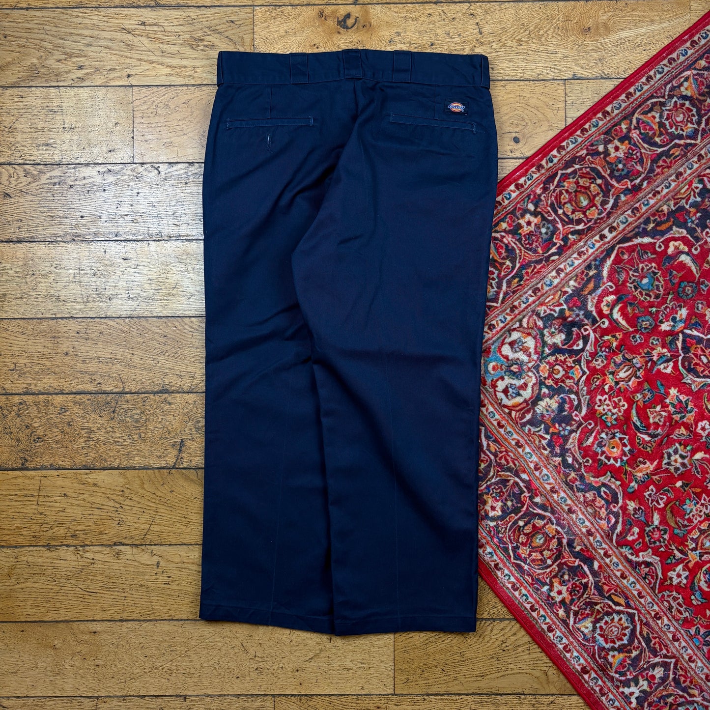 Vintage Dickies 874 Navy Baggy Skate Chino Trousers - 36