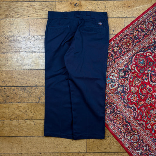 Vintage Dickies 874 Navy Baggy Skate Chino Trousers - 36