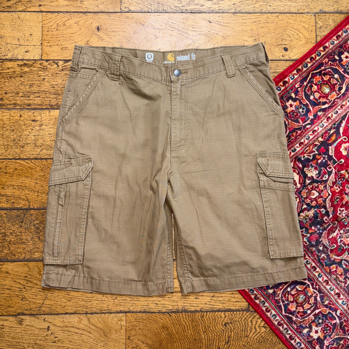 Vintage Carhartt Workwear Brown Baggy Carpenter Shorts - 40