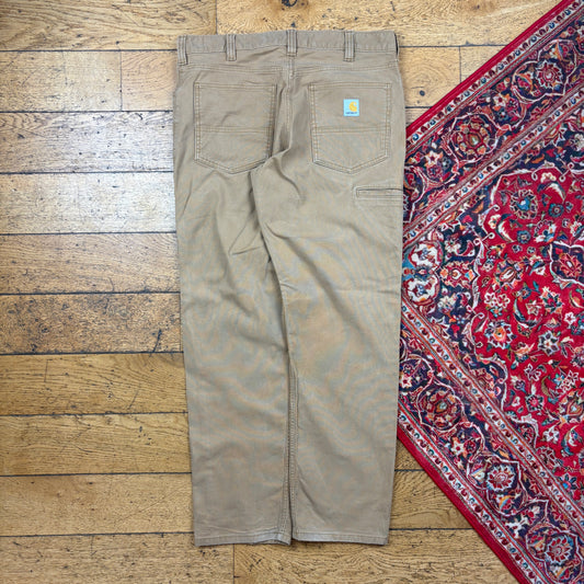 Vintage Carhartt Brown Workwear Carpenter Baggy Trousers - 36