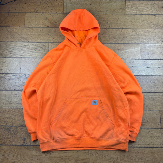 Vintage Carhartt Orange Hoodie Sweatshirt - XXL