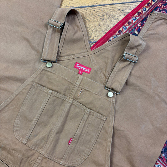 Supreme Brown Double Knee Workwear Dungarees - M