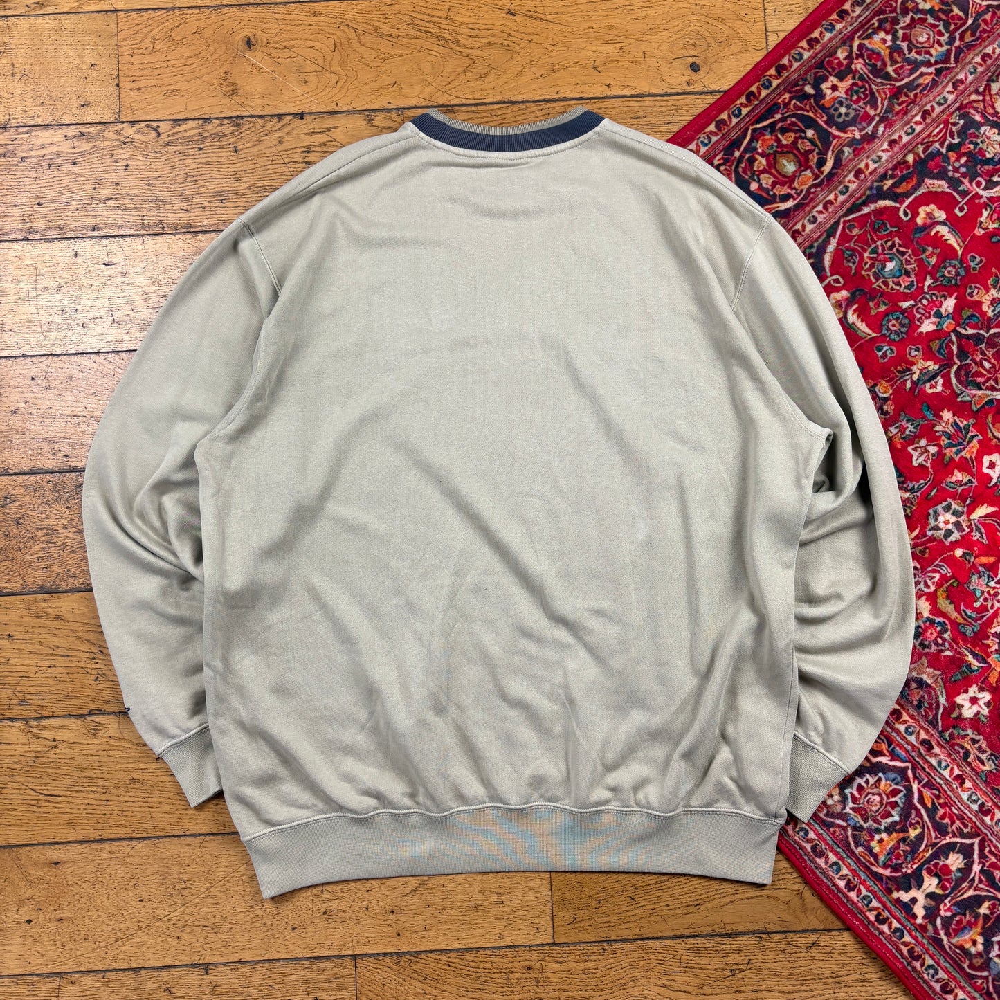 Vintage 90s Kappa Cream Embroidered Sweatshirt - XXL