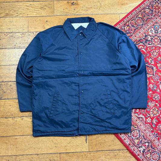 Vintage Navy Nylon Coach Harrington Jacket - XL