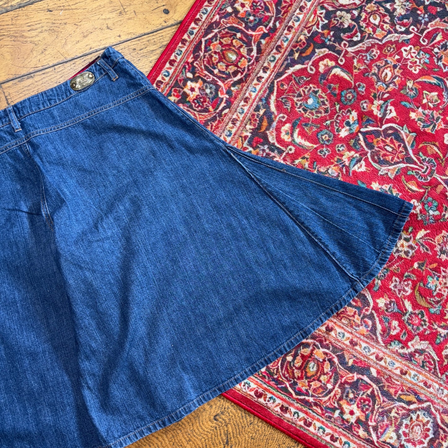 Vintage D&G Dolce Gabbana Super Baggy Flared Y2K Jeans Shorts Jorts - 32