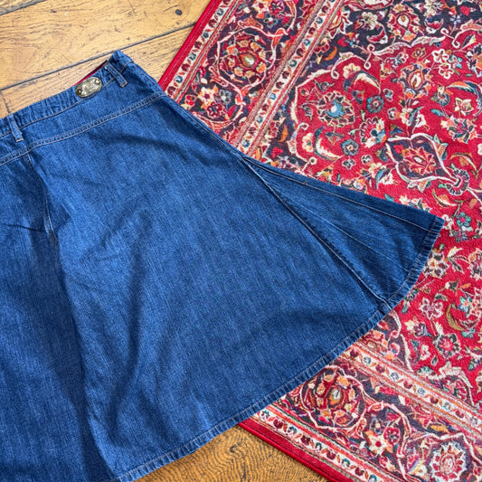 Vintage D&G Dolce Gabbana Super Baggy Flared Y2K Jeans Shorts Jorts - 32