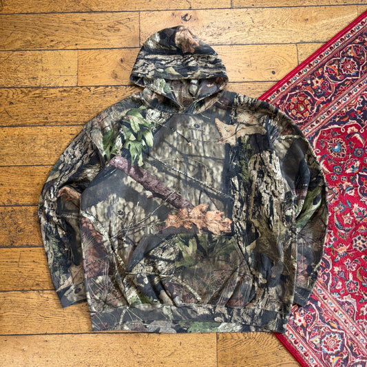 Vintage Realtree Camo Green Hoodie Sweatshirt - XL