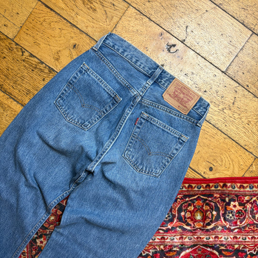 Vintage Levis 517 Baggy Tapered Womens Blue Denim Jeans - Size 8
