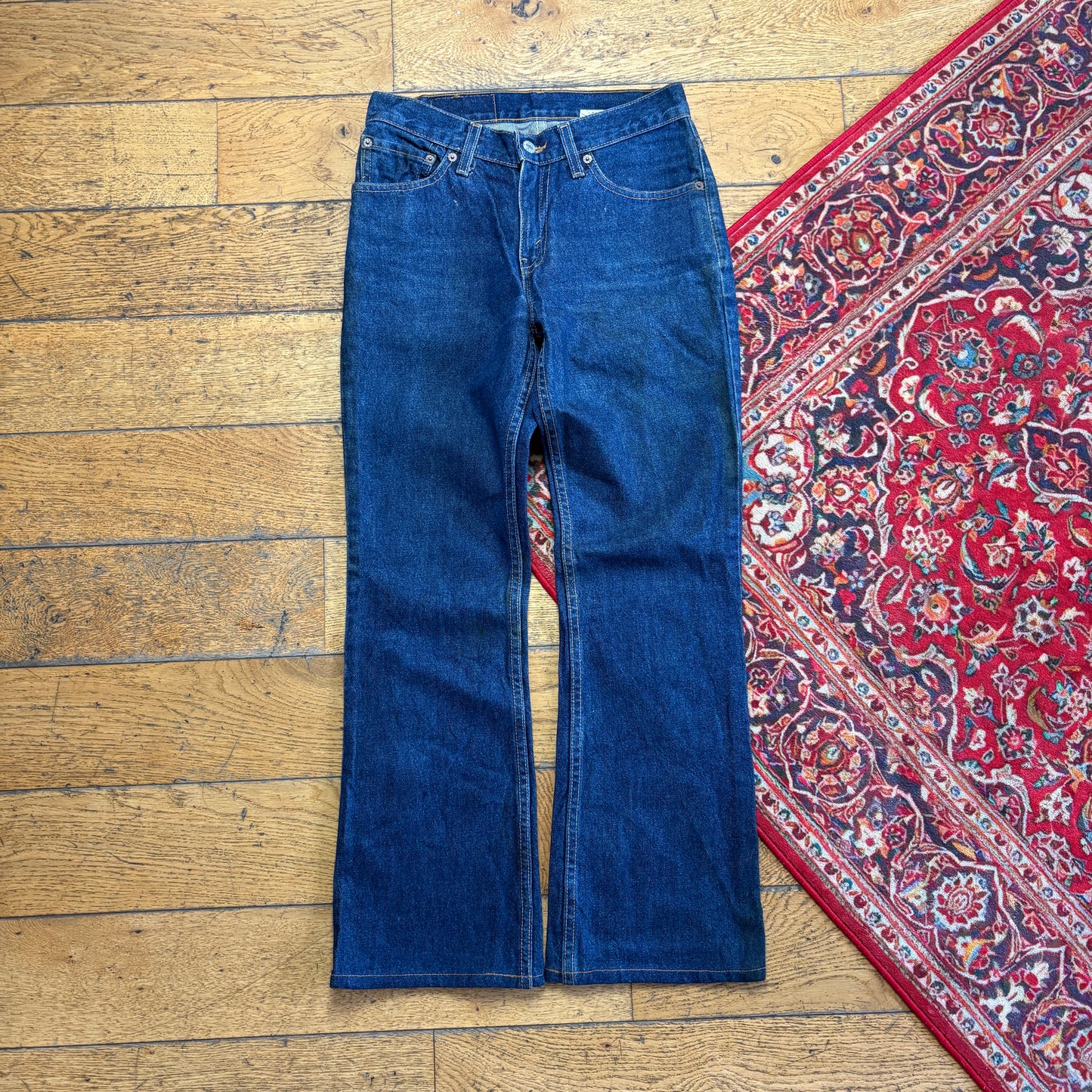 Vintage Levis 517 Bootcut Womens Blue Denim Jeans - Size 8