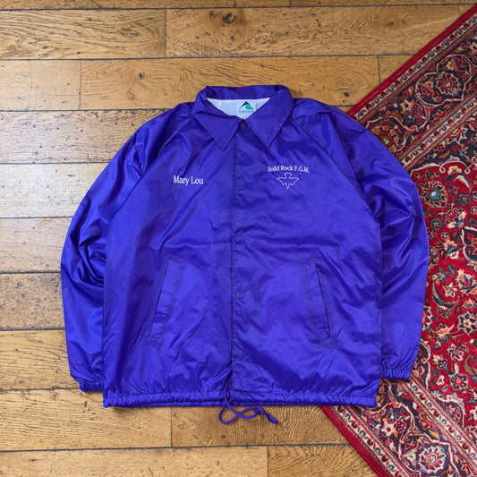 Vintage Purple Nylon Coach Harrington Jacket - L