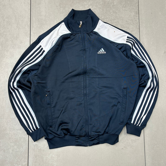 Vintage Adidas Navy Tracksuit Track Shell Windbreaker Jacket - L