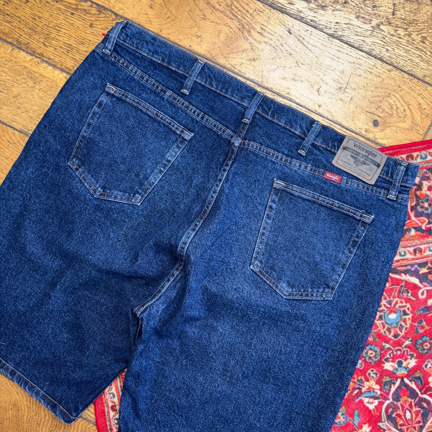Vintage Wrangler Denim Carpenter Blue Baggy Shorts - 42