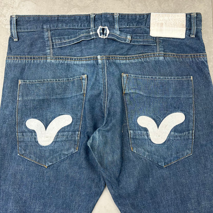 Voi jeans embroidered denim hip hop baggy jeans - 38W