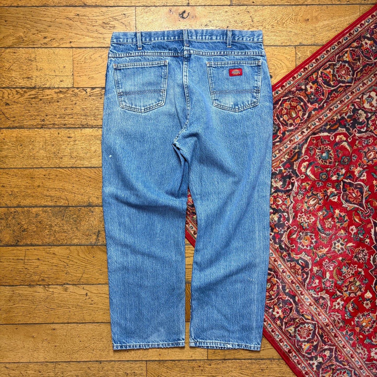Vintage Dickies Workwear Carpenter Baggy Blue Jeans - 38S