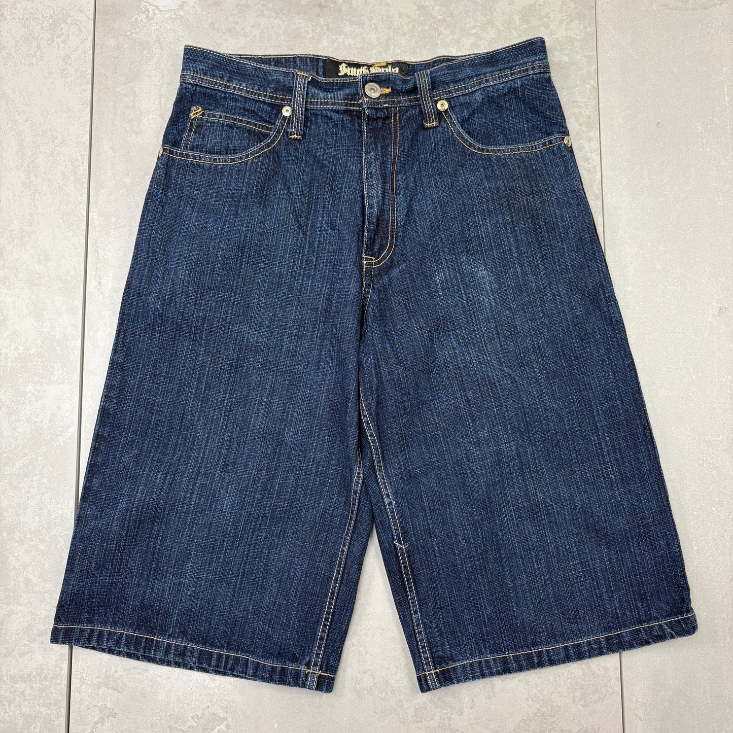 Vintage Southpole Embroidered Hip Hop Baggy Blue Shorts Jorts - 34
