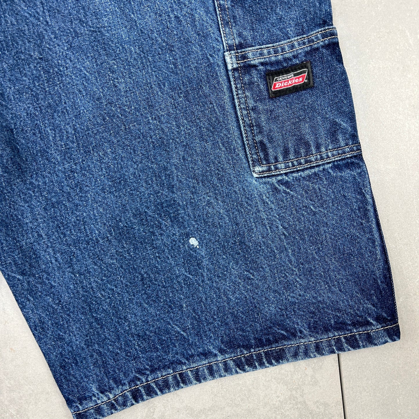 Vintage Dickies Workwear Carpenter Baggy Blue Shorts - 38