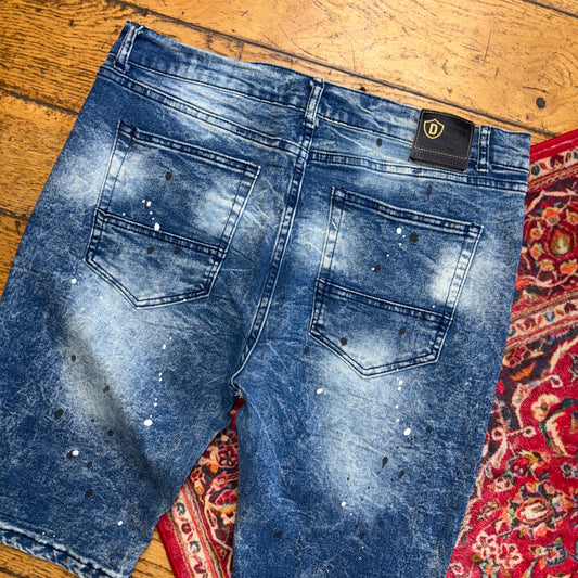 Vintage Blue Denim Shorts - 38