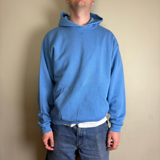 Vintage Russell Athletic Boxy Blue Hoodie Sweatshirt - L