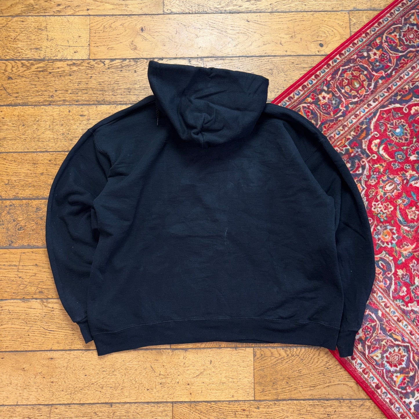 Vintage Thrasher Flames Black Skate Hoodie Sweatshirt - XL