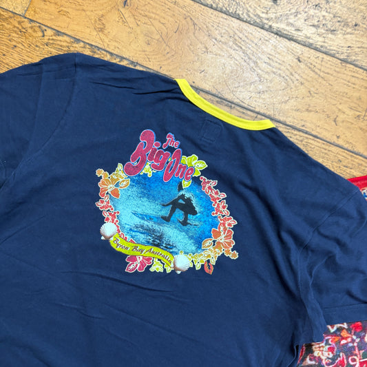 Vintage Energie Surfwear Navy Ringer Graphic T-Shirt - M