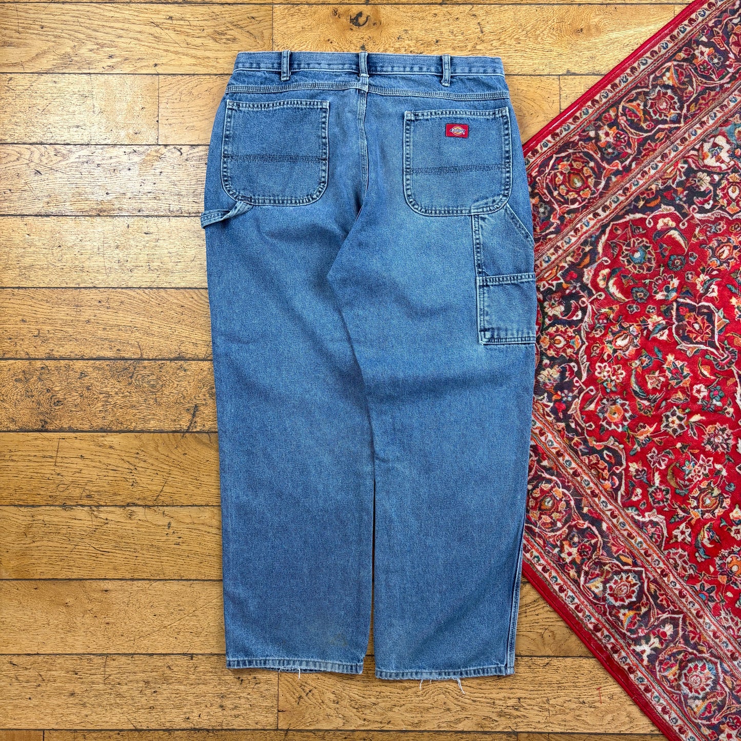 Vintage Dickies Blue Workwear Carpenter Baggy Jeans - 38