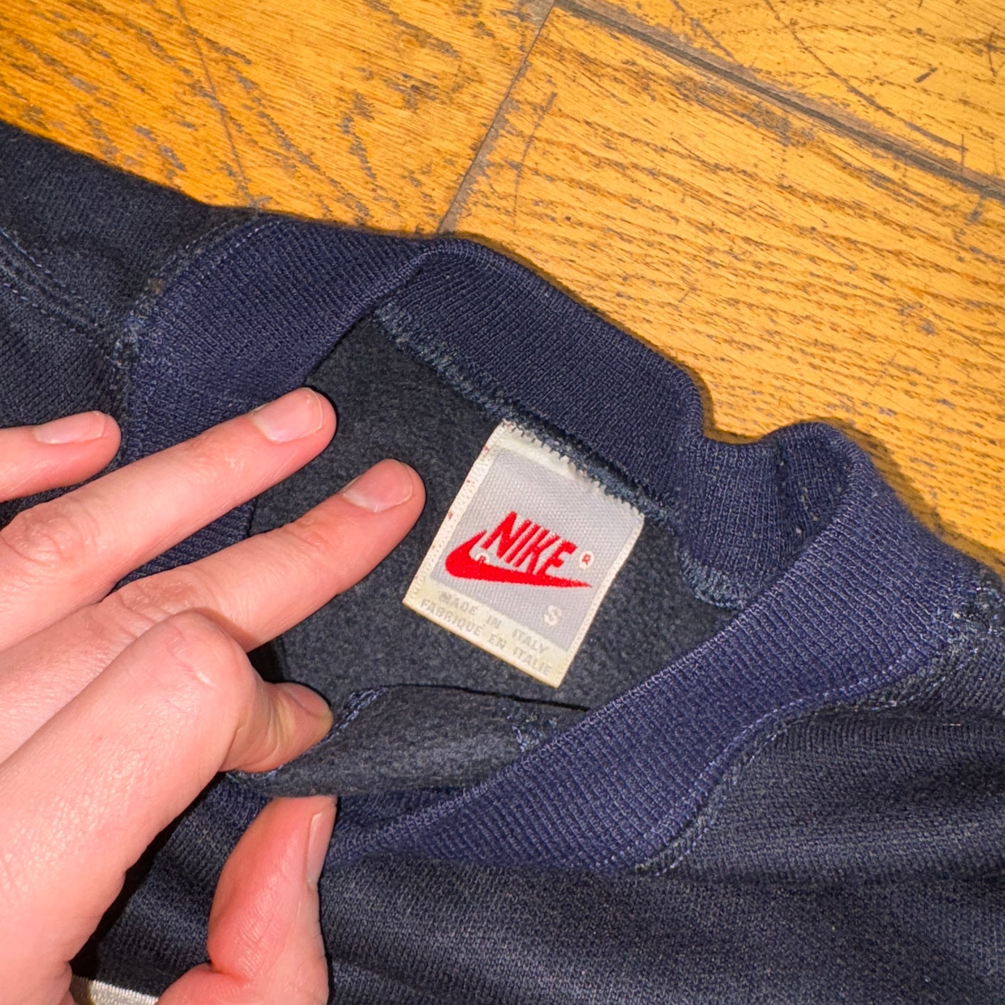 Vintage Nike Black Swoosh Embroidered Sweatshirt - S