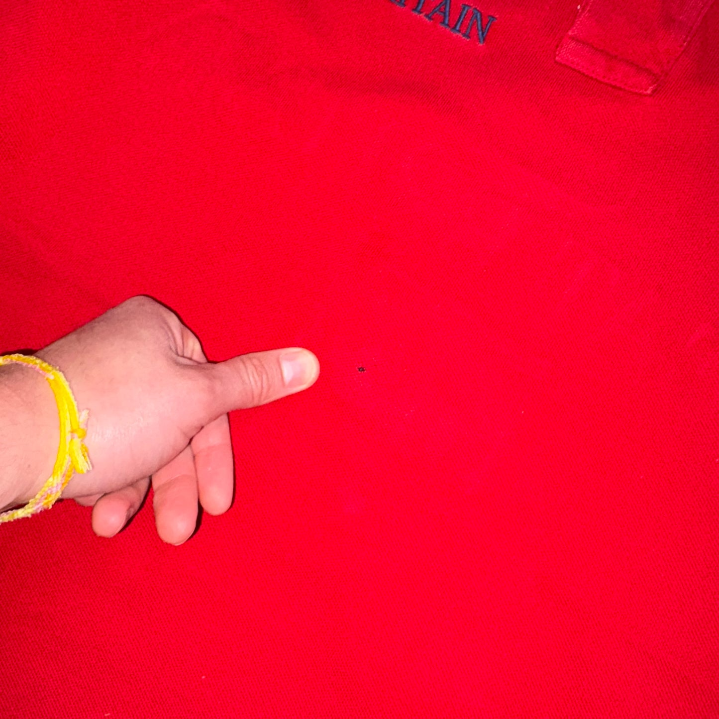 Vintage Ralph Lauren Red Great Britain Embroidered Polo Rugby Shirt - M