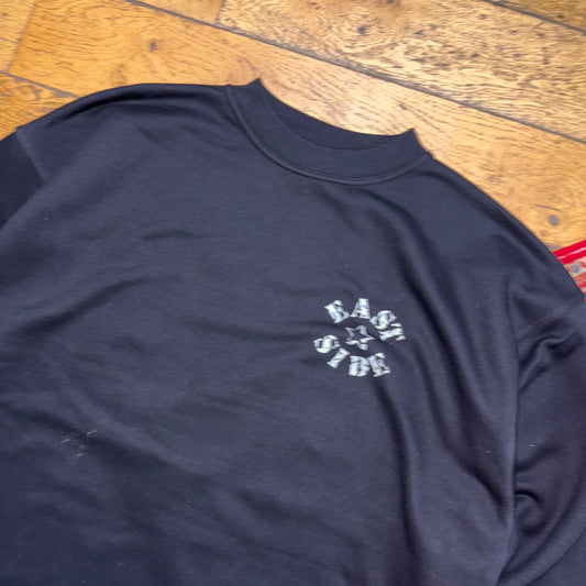 Vintage Black Long Sleeve Graphic T-Shirt - XL